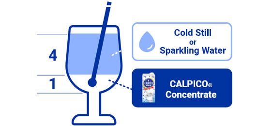 Cold still or sparkling water | Calpico® Concentrate
